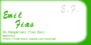 emil fias business card